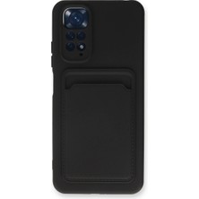 SiHako Redmi Note 11S Kılıf Kelvin Kartvizitli Silikon - Siyah
