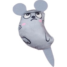 Braventa Collection Peluş Kedi Oyuncağı Kedi Otlu Catnipli Gri 1 Adet