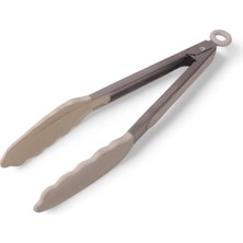 Braventa Collection Mutfak Maşası Yemek Izgara Salata Barbekü Kızartma Maşası, Isıya Dayanıklı Paslanmaz Çelik Saplı Sil