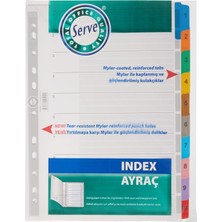 Braventa Collection Serve Karton Ayrac Klasik 1-10 Renkli Rakam A4