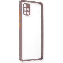 SiHako Galaxy A71 Kılıf Miami Şeffaf Silikon - Açık Mor