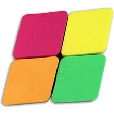 Braventa Collection Renkli Dörtgen Bölgesel Makyaj Süngeri Seti (4'lü)