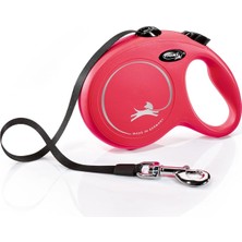 Braventa Collection Flexi L Beden Kırmızı 5mt Şerit Tasma