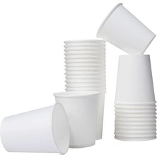 Braventa Collection 100 Adet 6 Oz 165 Ml, Çay Için Beyaz Karton Bardaklar, Küçük Tek Kullanımlık Kahve Bardakları, Otoma