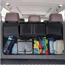 Braventa Collection Sogex Oto Bagaj Düzenleyici Toparlayıcı Araç Organizer Araba Içi Fileli Eşya Düzenleyici 8 Cepli Çan