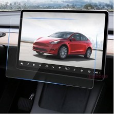 Braventa Collection Mobilite Tesla ile Uyumlu Model Y 15 Inç 2023 2024 Multimedya Auido Ekran Koruyucu Cam Film Çizilmez