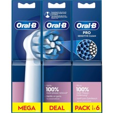 Braventa Collection Oral-B Sensitive Şarjlı Diş Fırçası Yedek Başlığı 6 Adet