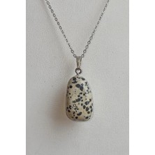 Pozitif Doğal Taş Dalmaçyalı Jasper Kolye 656-1