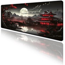 Braventa Collection Japon Minka Temalı Kaymaz Masa Üstü Oyun Klavye Mouse Pad 70X30CM