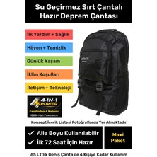 Lacheln Maxi Paket Tam Kapsamlı Hazır Deprem Çantası 3 4 5 Kişilik En Iyi Büyük Afad Akut Çanta Ilk Yardım Acil Durum Seti Yaşam Kiti