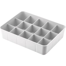 Braventa Collection Kapaksız Dolap Içi 15 Bölmeli Çekmece Düzenleyici Plastik Hobi Takı Makyaj Saklama Kabı Organizer (B