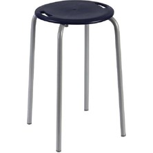 Braventa Collection Tabure Demir, 32 x 32 x 45 Cm, Kaydırmaz Ayak, Siyah, M-KV18-06