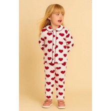Buufuu Kız Bebek Çocuk Pamuklu Oyali Pijama Takımı Hediyelik