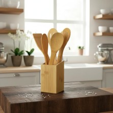Braventa Collection Bambu 6 Parça Mutfak Spatula ve Kaşık Seti | | Çizilmez, Yapışmaz Tencereye Uyumlu | Kaşıklık Hediye
