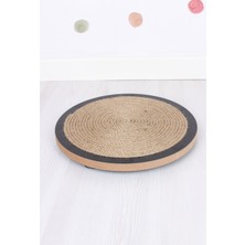 Feyza Design Yuvarlak Vantuzlu Kedi Tırmalama Tahtası Siyah, Güvenli ve Eğlenceli Oyun