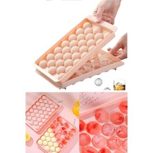 Braventa Collection Küre Buz Kalıbı, 33 Hazneli, Yuvarlak, Kapaklı, Kokteyl Sunumu Için