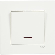 Braventa Collection 55 Beyaz Işıklı Komütatör C1 Mekanizma