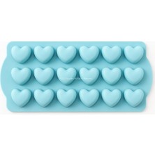 Braventa Collection Silikon Kalp Buz ve Çikolata Kalıbı Ikili Set 18 Hazneli Gıda Sınıfı Silis Kumlu Dayanıklı Fırın ve