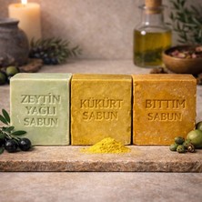 Çare Burada Çareburada Sabun Seti 3'lü - Zeytin Yağlı & Kükürt & Bıttım