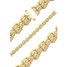 İryum Fütüristik  Altın  Füzyon Bileklik - 14 Ayar