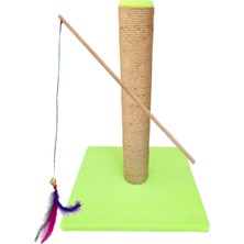 Feyza Design Fosforlu Yeşil Tırmalama ve Oltası, Kedinizin Eğlencesi Için Ideal