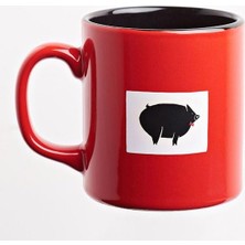 Braventa Collection Can Dükkân Kupa (Dışı Kırmızı Içi Siyah Seramik) - Ed. Ser.2 - George Orwell/hayvan Çiftliği