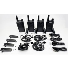 Radtel RT518 PMR446 Telsiz Seti 22 Kanal USB Şarjlı Vox Özellikli Lisanssız Walkie Talkie (4 Adet)