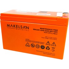 Makelsan 12V 9AH, Bakımsız, Kuru Akü. Ups Için Uygundur.
