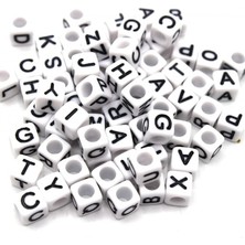 Braventa Collection - H Harfi Delikli Kare Boncuk 5 Adet