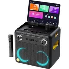 Braventa Collection Ikarao Yetişkinler Için 2024 Akıllı Karaoke Makinesi - Şarkı Sözü Ekranı, 64GB Karaoke Tablet, 2 Kab