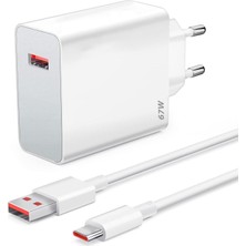 Braventa Collection Öz-El Uyumlu 67W USB Adaptör ve 1mt USB Typec Kablo Şarj Seti
