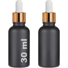 Braventa Collection 30 ml Cam Damlalıklı Serum Şişesi 30 cc Renkli Metal Kapaklı Dropper Cam Şişe 2 Adet (Gold Yüzük | B