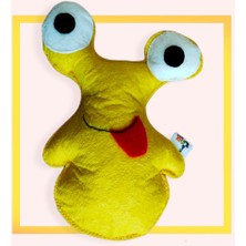 Braventa Collection Sarı Uzaylı - Kedi Naneli (Catnipli) & Kedi Zilli Kedi Oyuncağı Kedi Yastığı - Dino Pet Oyuncak