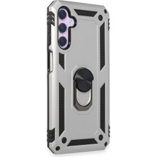 SiHako Galaxy A14 4g Kılıf Sofya Yüzüklü Silikon Kapak - Gümüş