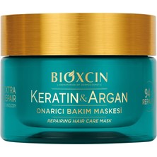 Braventa Collection Bioxcin Keratin & Argan Onarıcı Saç Bakım Maskesi 225 ml - Yıpranmış ve Hassas Saçlar Botoks Etkili