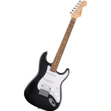 Braventa Collection Squier By Fender Debut Collection Ht Hss Stratocaster Elektro Gitar, Laurel Klavye, Beyaz Vuruş Taht