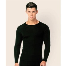 Tutku Poky Erkek Termal Siyah Uzun Kollu Üst Fanila Atlet-Siyah-2xl