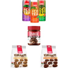 Züber Tanışma Paketi - Nutzilla x1, Kurabiye x2 (Yulaflı, Kakaolu), Ice Tea x3 (Limon, Şeftali, Tropik)