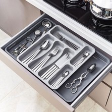 Braventa Collection BADEM10 Kaşıklık Çekmece Içi Ayarlanabilir Açılabilir Bıçak Kaşık Çatal Çekmece Içi Düzenleyici Kaya