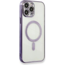 SiHako Iphone 13 Kılıf Magneticsafe Lazer Silikon - Mor