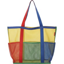 Baghashtag Color Pop 96 Limited Edition: 6 Cepli Çok Renkli File Plaj Çantası