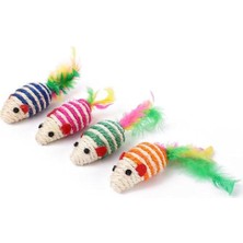 Braventa Collection Ip Örgülü Fare Kedi Oyuncağı 14 cm