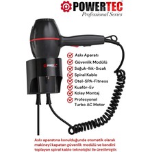 Powertec TR-301 Askı Aparatlı | Otel Tipi | Profesyonel Saç Kurutma & Fön Makinesi