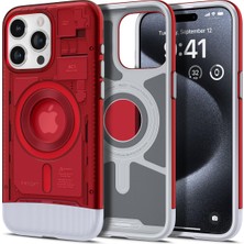 Braventa Collection iPhone 15 Pro ile Uyumlu Kılıf Classic C1 iMac G3 Magfit Magsafe Özellikli Ruby - ACS06744