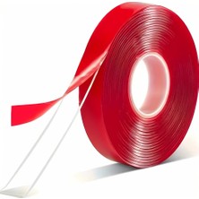 Braventa Collection Şeffaf Silikonlu Çift Taraflı Montaj Bandı – 10MM x 5 Metre | Süper Güçlü, Su Geçirmez, Yapışkan Ban