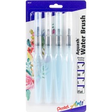 Braventa Collection Pentel Arts Aquash Sulu Boya Fırçası, Ince Uçlu Filtre Paketi, Beyaz