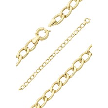 İryum Italyan Stil Altın Gurmet Zincir Bileklik - 14 Ayar