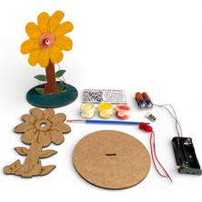 Robotlayn Kendin Yap ve Boya Masa Lambası Basit Elektirik Devresi Stem Eğitim Bilim Seti