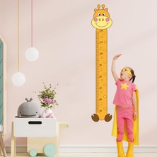 Braventa Collection Kreadecor Zürafa Desenli Boy Ölçer Sticker - Bebek ve Çocuk Odası Boy Cetveli