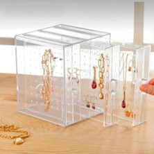 Braventa Collection Şeffaf Takı Düzenleyici Stand, 3 Çekmeceli, 18 x 13 x 13 cm